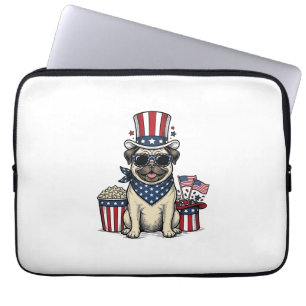 Housse Pour Ordinateur Portable Chemise pour chien avec gravure vintage de Pug pat