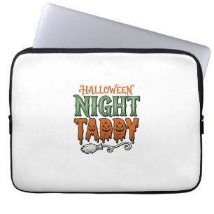 Housse Pour Ordinateur Portable Chemise Taddy Nuit Halloween Vintage Balai de Sorc