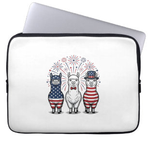 Housse Pour Ordinateur Portable Chemise vectorielle vintage à feu d'artifice lama 