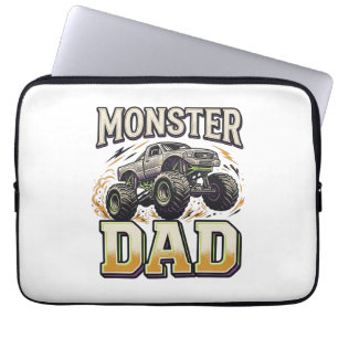Housse Pour Ordinateur Portable Chemise vectorielle vintage de camion monstre Papa