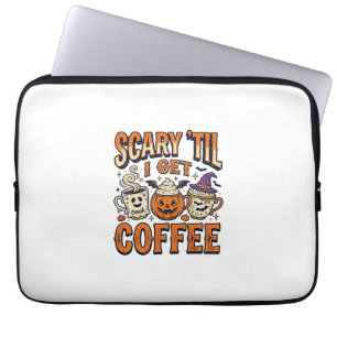 Housse Pour Ordinateur Portable Chemise vintage Halloween Café Épouvantable jusqu'