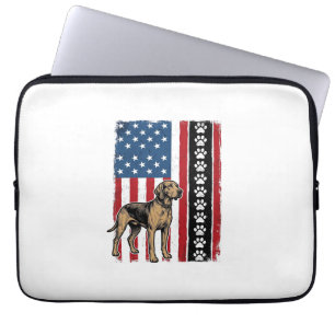 Housse Pour Ordinateur Portable Chemise vintage patriotique empreinte de patte de