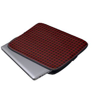 Housse Pour Ordinateur Portable Chèque de buffle rouge