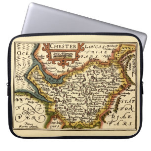 Housse Pour Ordinateur Portable Cheshire (Chester) Comté Angleterre Carte Antiquai