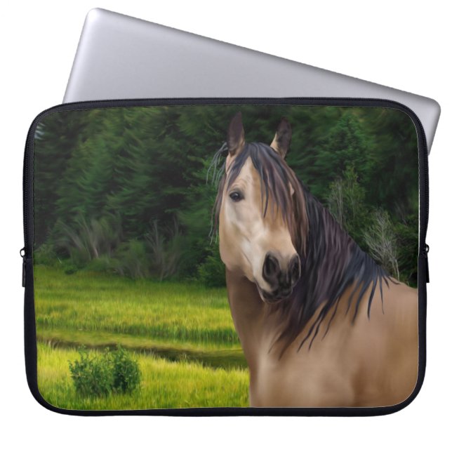 Housse Pour Ordinateur Portable Cheval buckskin (Devant)