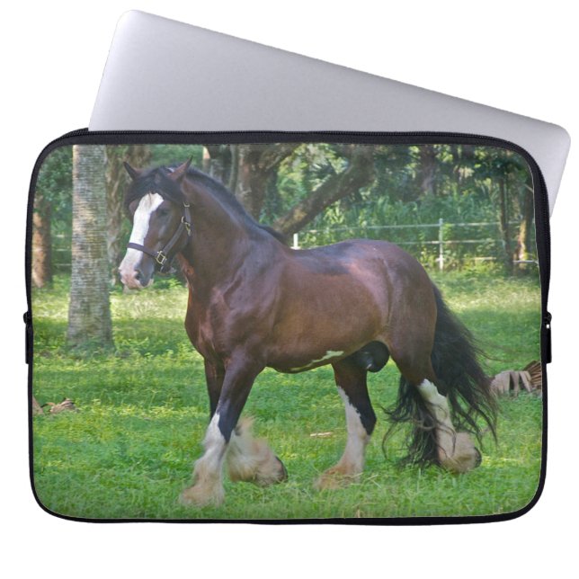Housse Pour Ordinateur Portable Cheval Clydesdale (Devant)