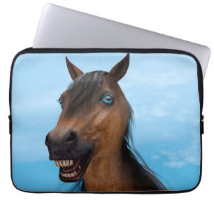 Housse Pour Ordinateur Portable Cheval heureux