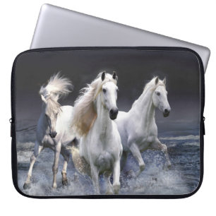 Housse Pour Ordinateur Portable Chevaux à lancer l'oreiller