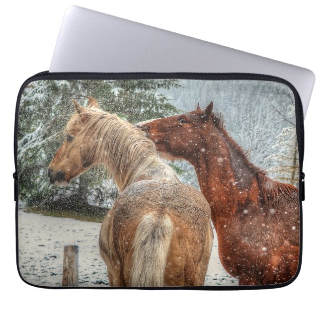 Housse Pour Ordinateur Portable Chevaux - American Western Theme (Devant)