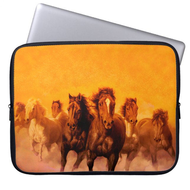 Housse Pour Ordinateur Portable Chevaux - douille d'ordinateur portable (Devant)