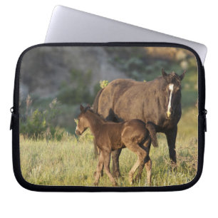 Housse Pour Ordinateur Portable Chevaux sauvages au parc national Theodore Rooseve
