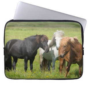 Housse Pour Ordinateur Portable Chevaux sur le Ranch, sud de l'Islande
