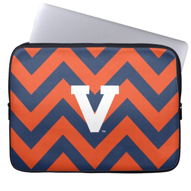 Housse Pour Ordinateur Portable Chevron des Cavaliers de Virginie (Devant)