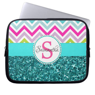 Housse Pour Ordinateur Portable Chevrons Colorés Lumineux   Parties scintillant Tu