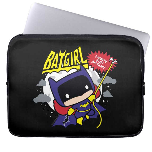 Housse Pour Ordinateur Portable Chibi Batgirl Prêt Pour L'Action (Devant)