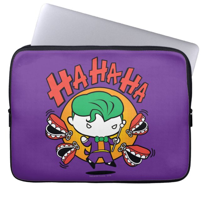 Housse Pour Ordinateur Portable Chibi Joker Avec Dents De Jouet (Devant)