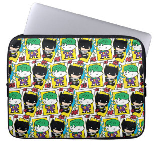 Housse Pour Ordinateur Portable Chibi Joker et Batman Motif de cartes de jeu