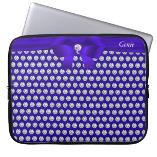 Housse Pour Ordinateur Portable Chic moderne et diamants pailletés sur ordinateur
