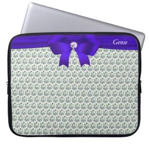 Housse Pour Ordinateur Portable Chic moderne et diamants scintillants sur ordinate