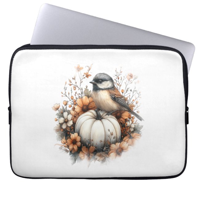 Housse Pour Ordinateur Portable Chickadee Shirt Pays Citrouille (Devant)