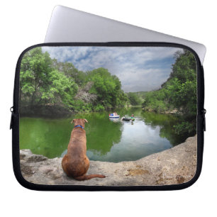 Housse Pour Ordinateur Portable Chien à Barton Creek - Austin Texas