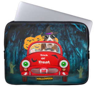 Housse Pour Ordinateur Portable Chien Basset Hound Conduisant une Voiture Effrayan