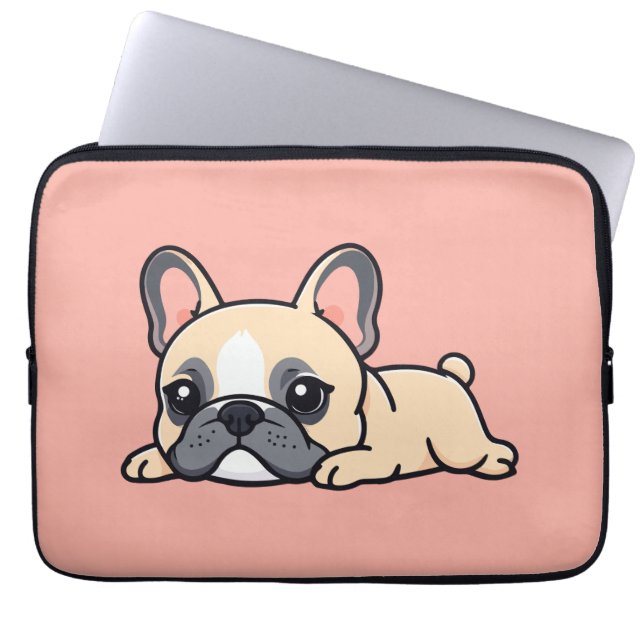 Housse Pour Ordinateur Portable Chien carlin (Devant)