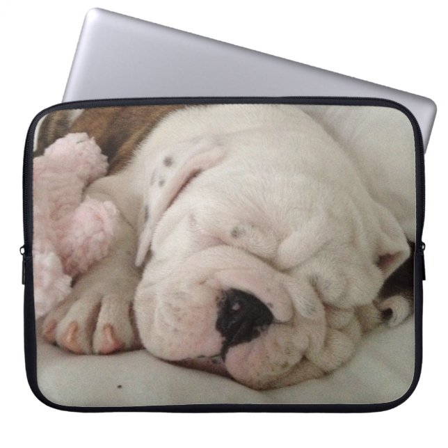 Housse Pour Ordinateur Portable Chien-chien mignon et dormant (Devant)