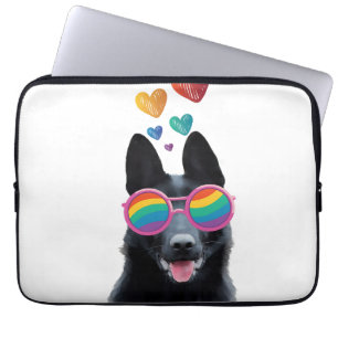 Housse Pour Ordinateur Portable Chien de berger allemand avec la Saint-Valentin co