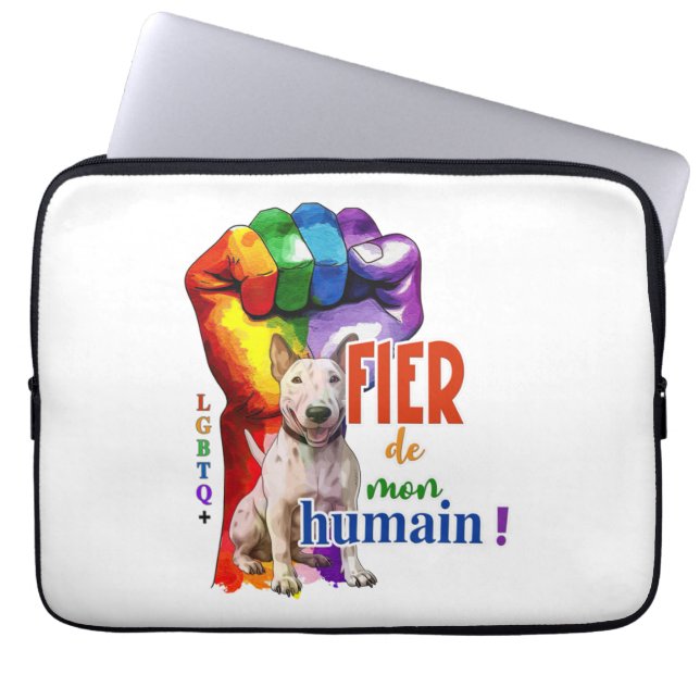 Housse Pour Ordinateur Portable Chien de Bullterrier miniature (Devant)