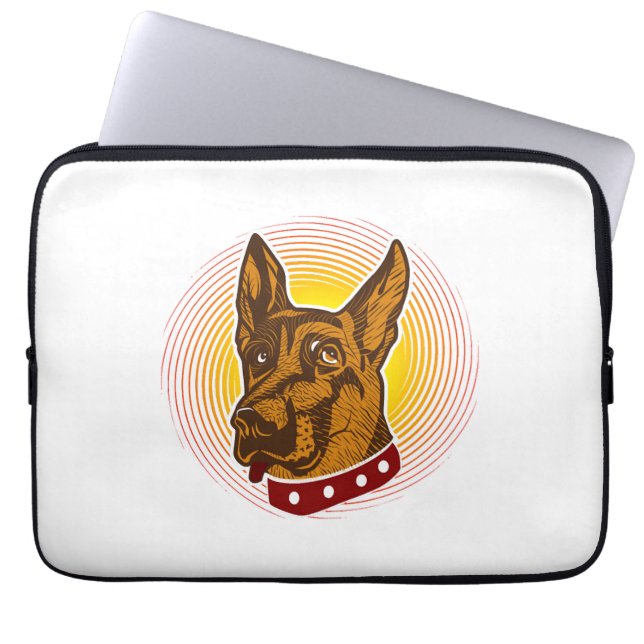 Housse Pour Ordinateur Portable Chien de garde Berger belge Malinois (Devant)