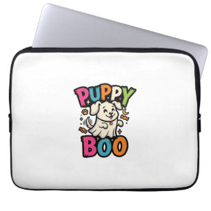 Housse Pour Ordinateur Portable Chien de Halloween chiot Boo