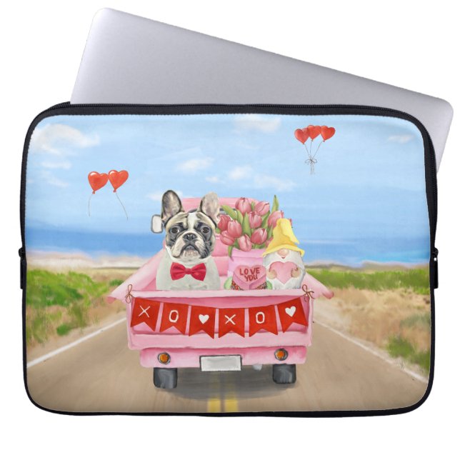 Housse Pour Ordinateur Portable Chien de la Saint-Valentin (Devant)
