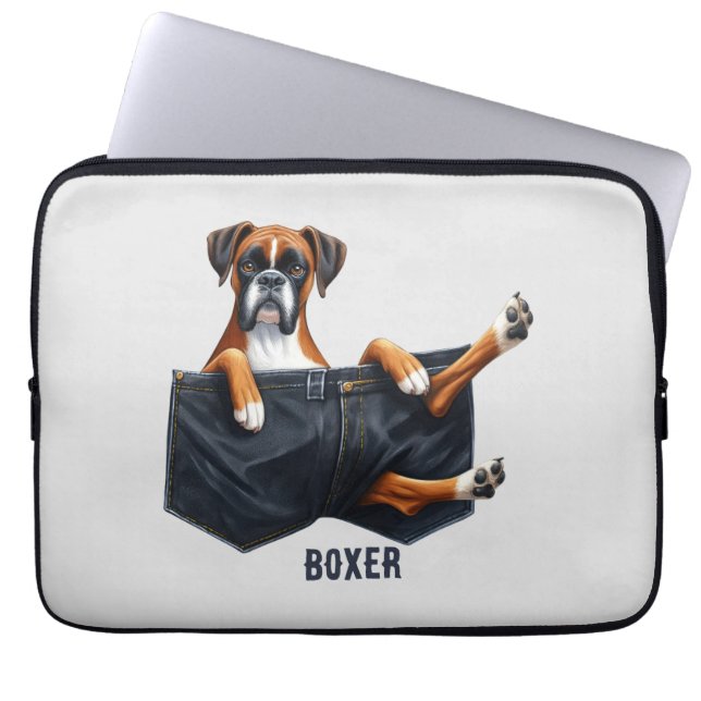 Housse Pour Ordinateur Portable Chien de poche de boîte (Devant)