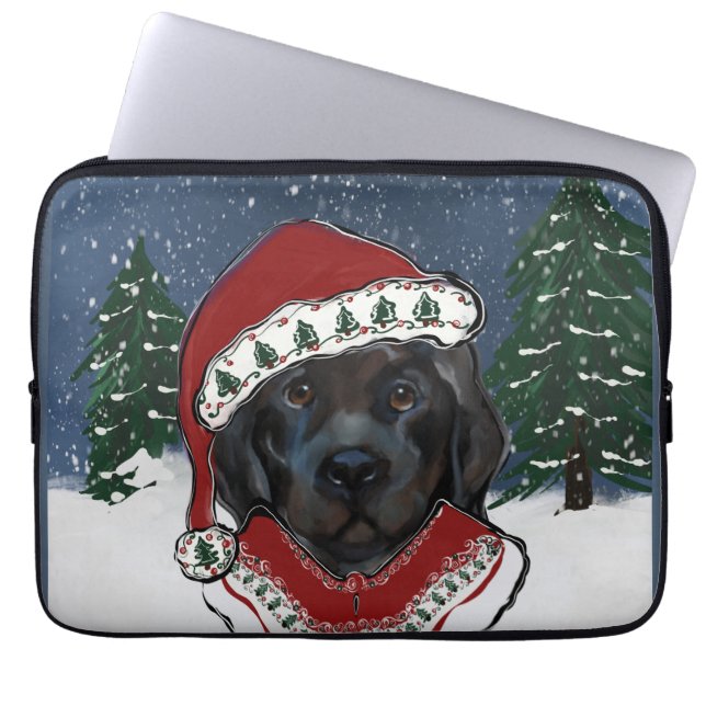 Housse Pour Ordinateur Portable Chien de Terre-Neuve   (Devant)