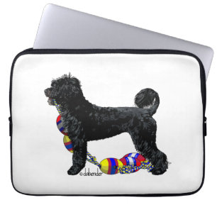 Housse Pour Ordinateur Portable Chien d'eau portugais debout avec flottaison