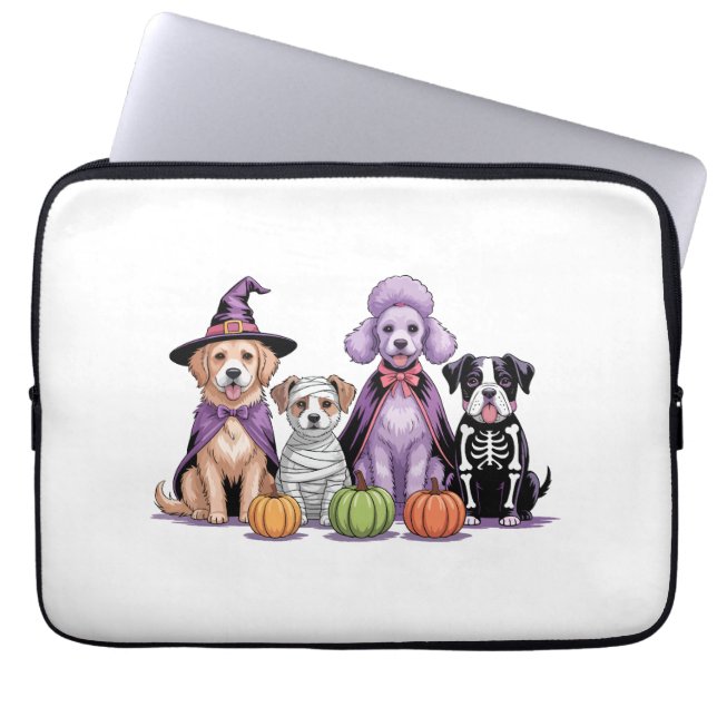 Housse Pour Ordinateur Portable Chien d'Halloween Squad (Devant)