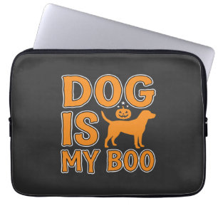 Housse Pour Ordinateur Portable Chien Est Mon Boo Halloween Chien