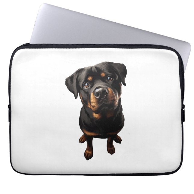 Housse Pour Ordinateur Portable chien rottweiler (Devant)