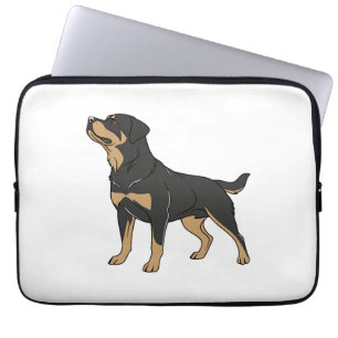 Housse Pour Ordinateur Portable Chien Rottweiler, Chien Rottweiler debout