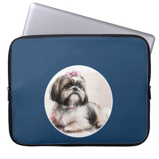 Housse Pour Ordinateur Portable Chien Shih Tzu Mignon, Photo de Votre Animal de Co