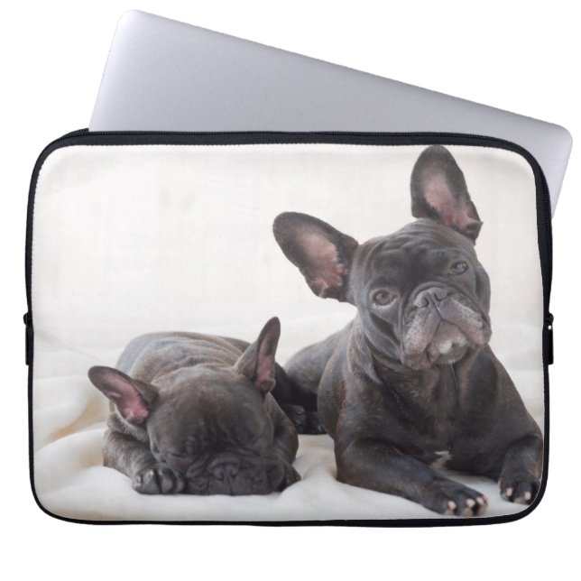 Housse Pour Ordinateur Portable Chien-taupe français mignon (Devant)