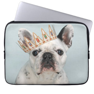 Housse Pour Ordinateur Portable Chien-taureau français à couronne
