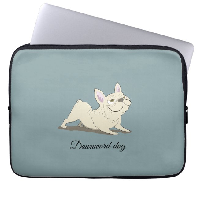 Housse Pour Ordinateur Portable Chien tête en bas (Devant)