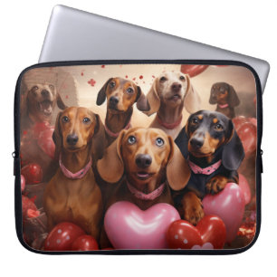 HOUSSE POUR ORDINATEUR PORTABLE CHIENS DE BÂTIMENT DE VALENTINE