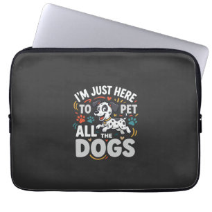Housse Pour Ordinateur Portable Chiens Drôles Amoureux Des Animaux Vector