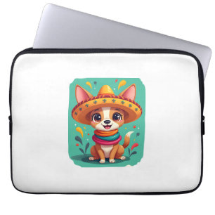 Housse Pour Ordinateur Portable Chihuahua Mexique Cinco de Mayo Chien Drôle (