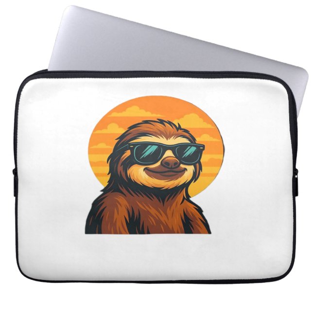 Housse Pour Ordinateur Portable Chill Slots avec lunettes de soleil - Retro Sunset (Devant)