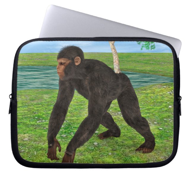 Housse Pour Ordinateur Portable Chimpanzé (Devant)