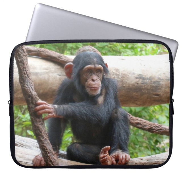 Housse Pour Ordinateur Portable Chimpanzée 001 (Devant)